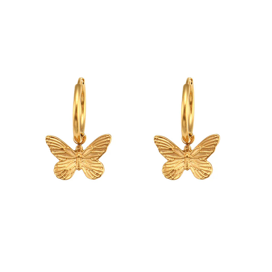 Ava Butterfly Hoop Earrings