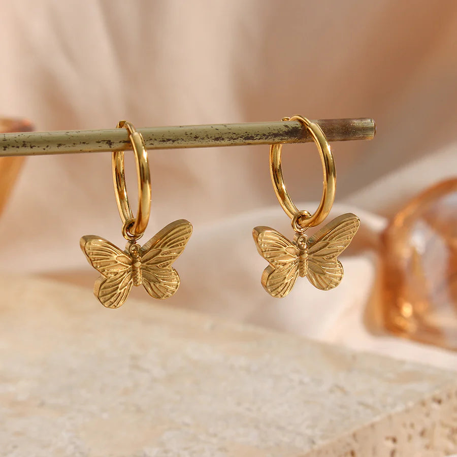 Ava Butterfly Hoop Earrings