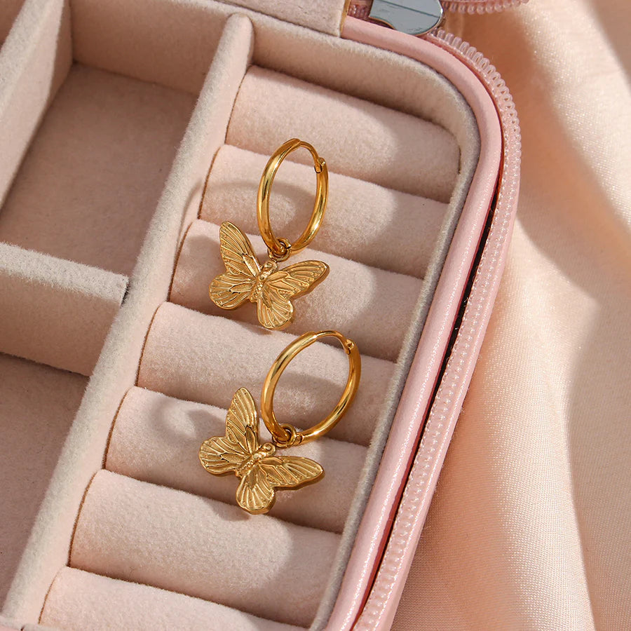 Ava Butterfly Hoop Earrings