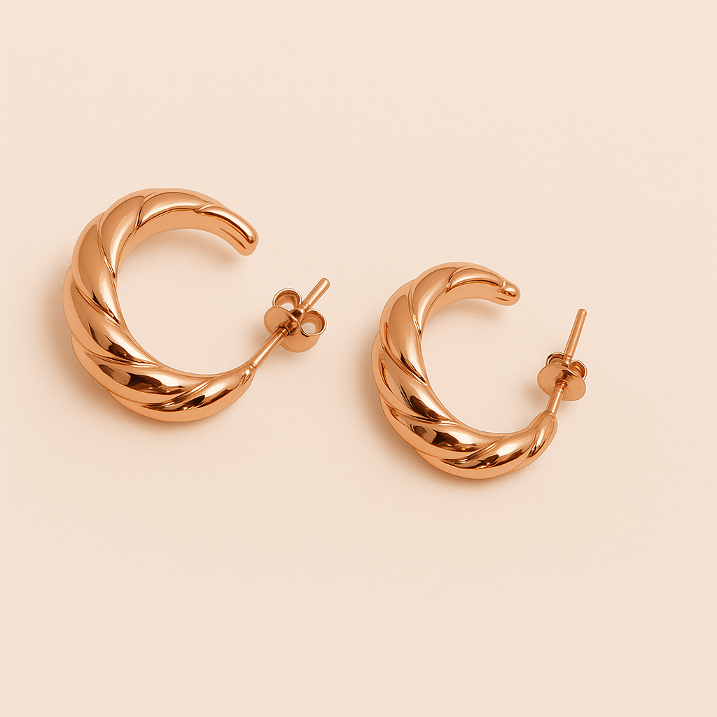 Ivy Twisted Hoop Earrings