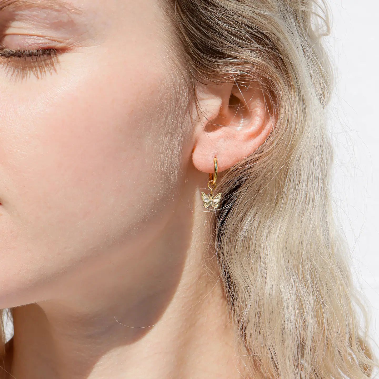 Celina Butterfly Huggie Earrings