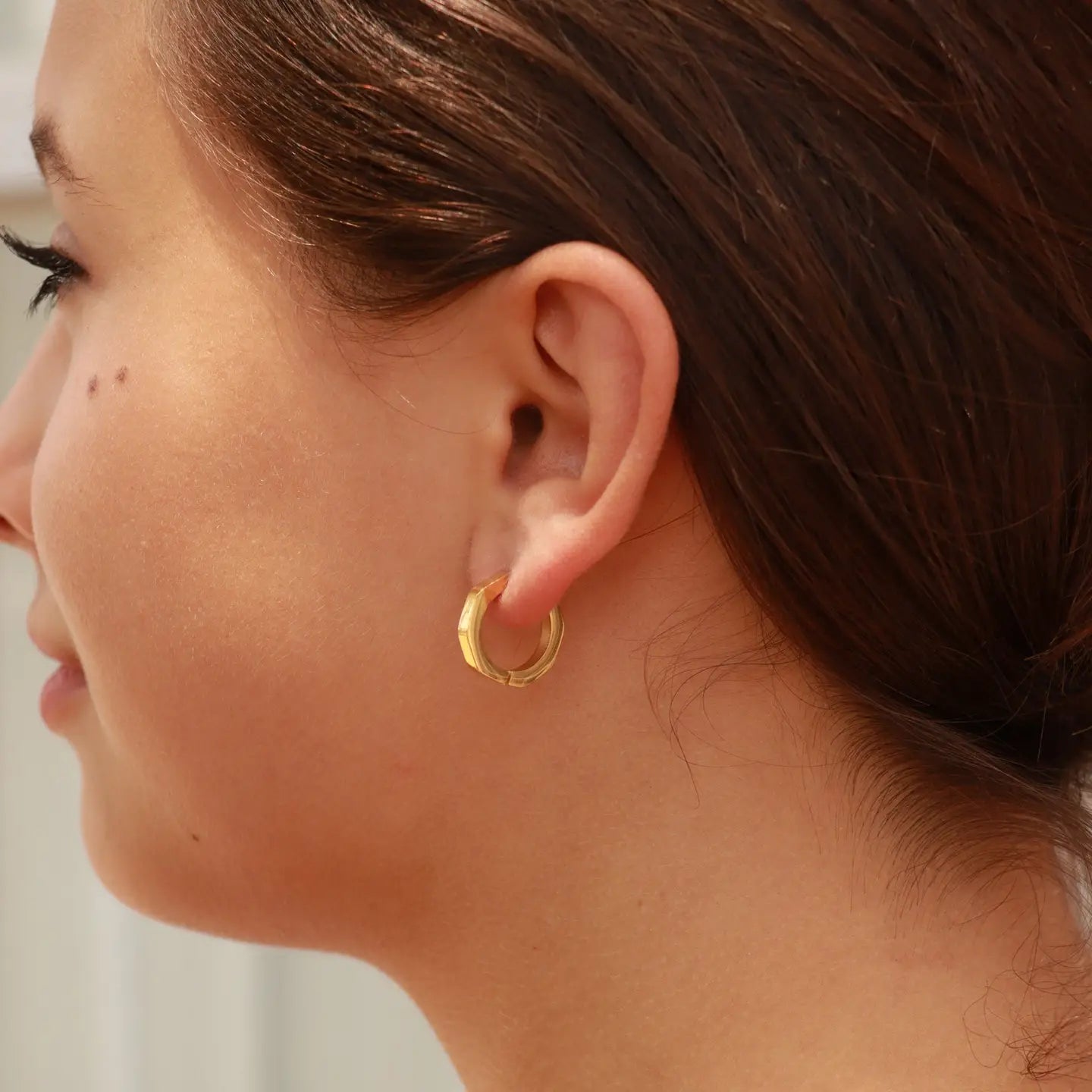 Arden Geometric Huggie Hoops
