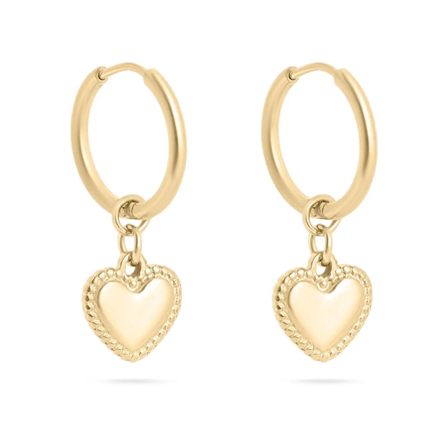 Amelise Heart Drop Hoops
