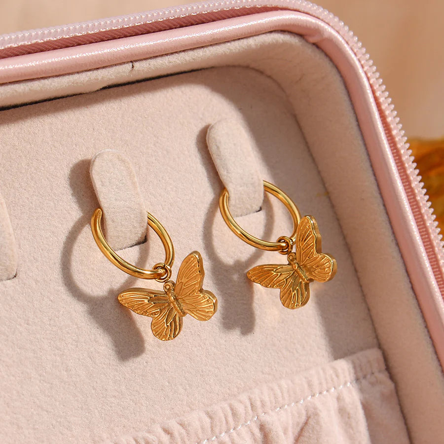 Ava Butterfly Hoop Earrings
