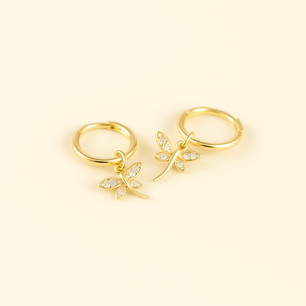 Ashley Dragonfly Hoop Earrings