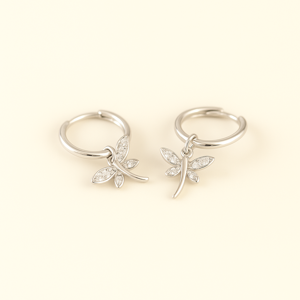 Ashley Dragonfly Hoop Earrings