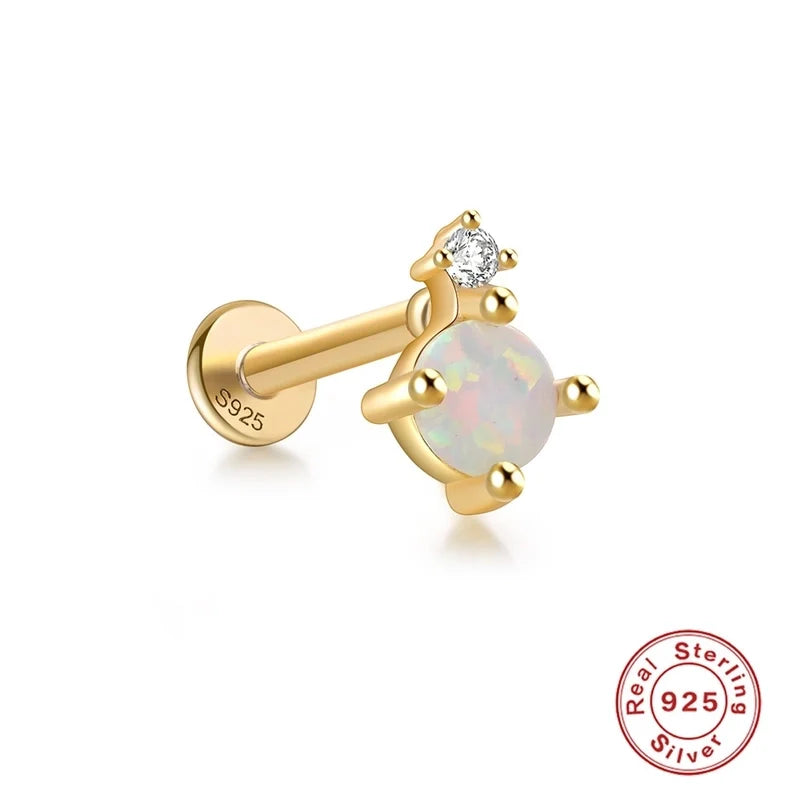 Jewel Opal Ear Studs