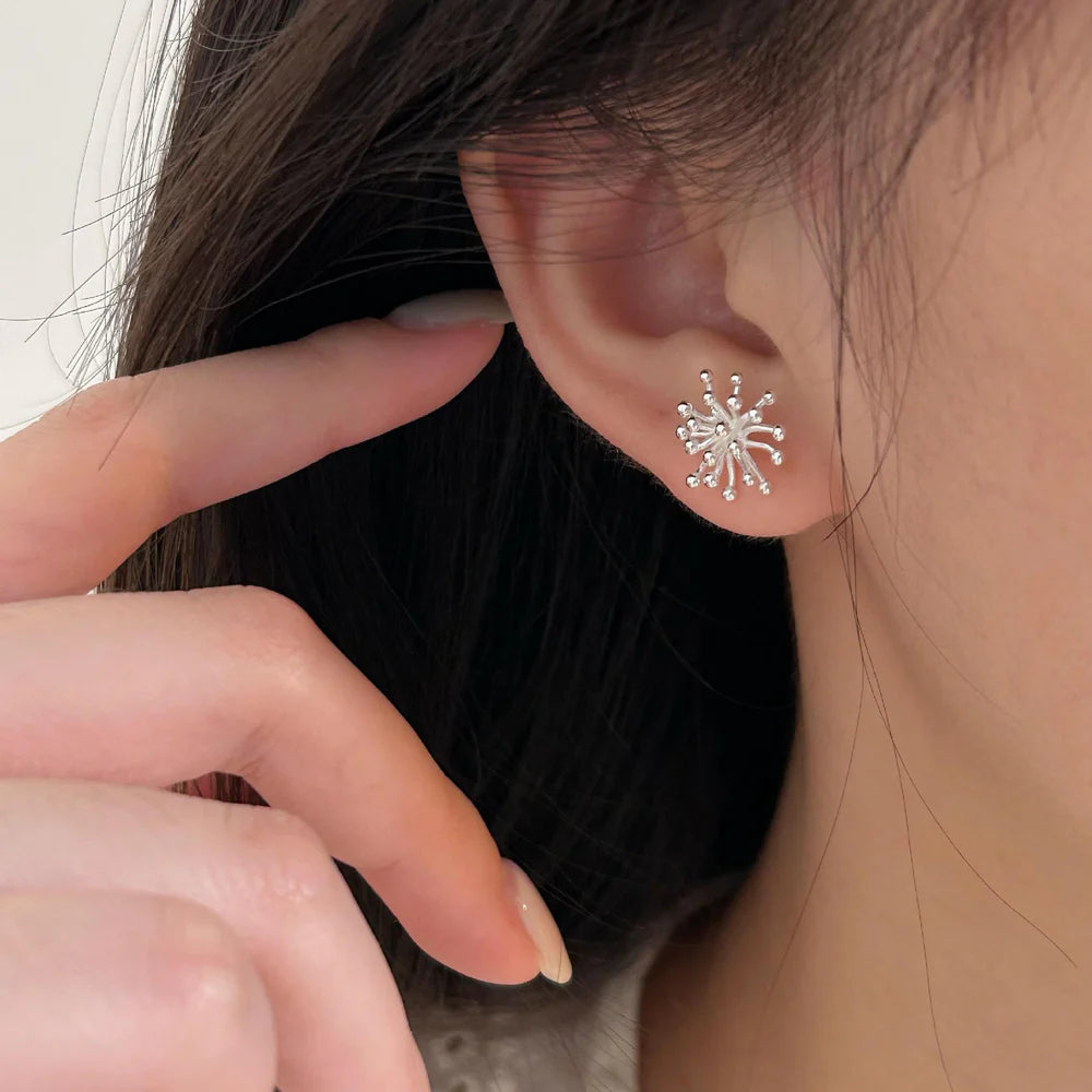 Wrenley Asymmetrical Flower Stud Earrings